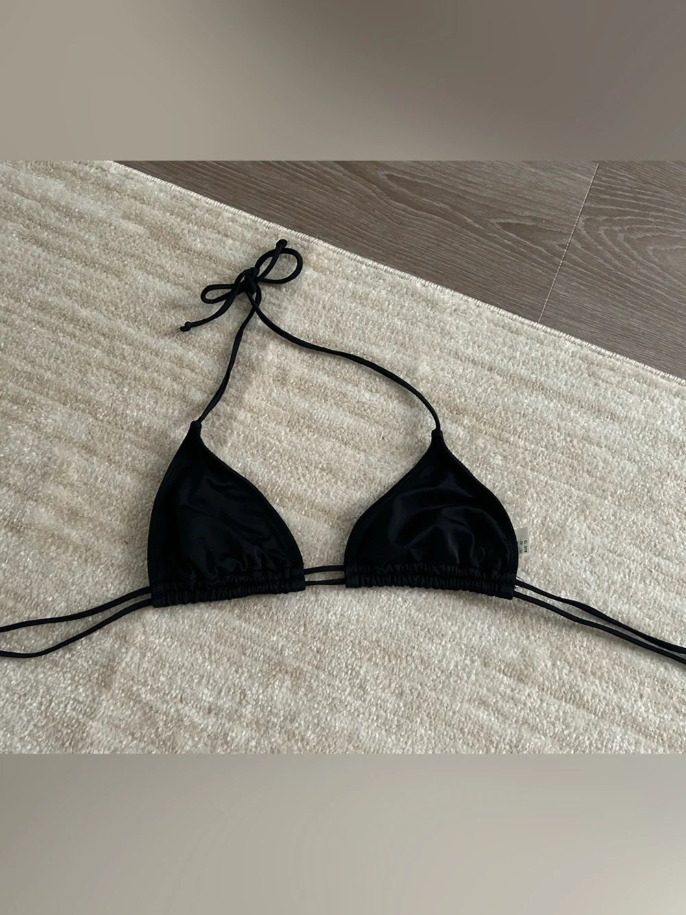 Hurley Black Triangle String Bikini Top